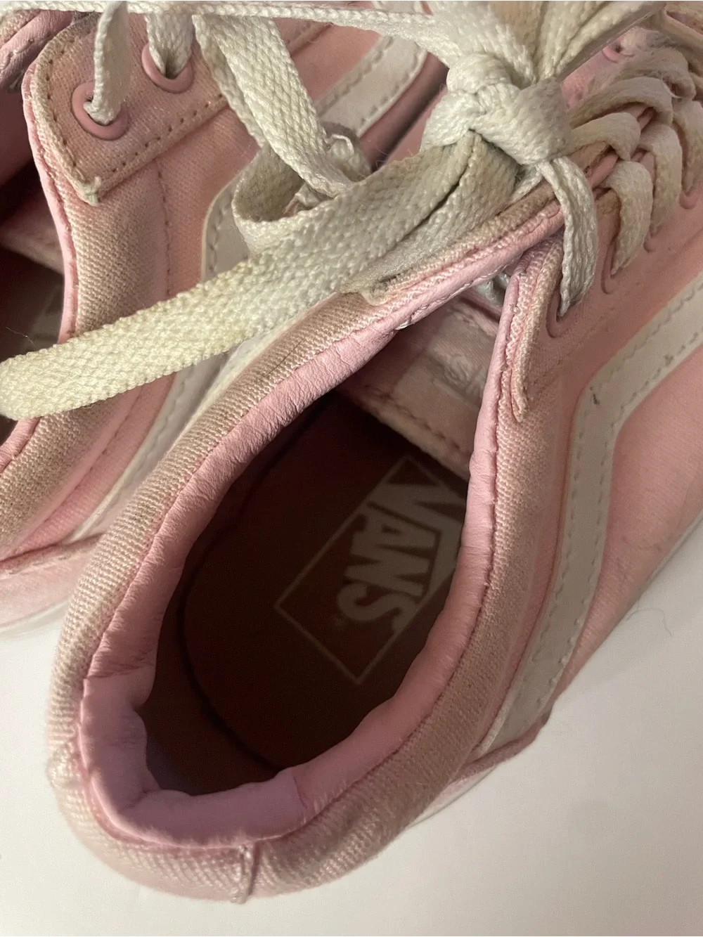 Vans Kids Pink Canvas Lace-Up Sneakers